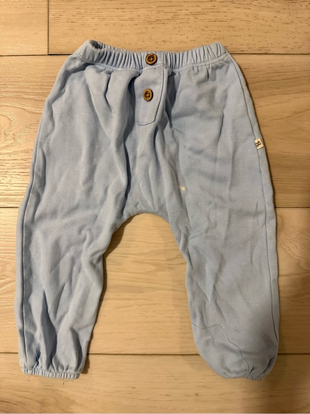 Moi Noi - Maisonette - Light Blue Baby Pants with Button Front